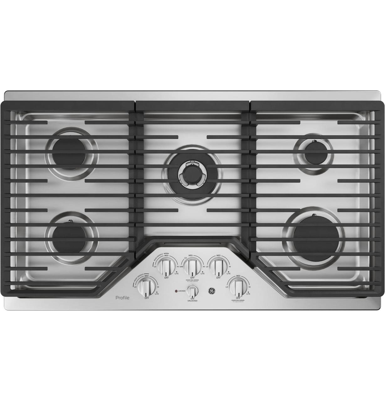 GE Profile 36" Gas Cooktop w/5 Burners PGP9036SLSS-image