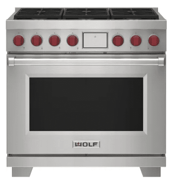 WOLF 36" DUAL FUEL RANGE - MODEL DF36650SP-image